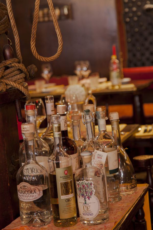 La Caravella restaurant liquors selection