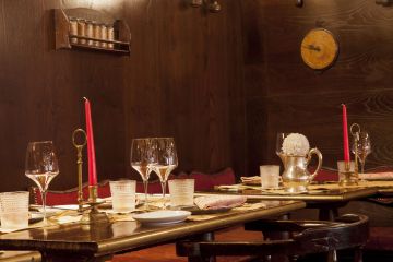 Las mesas del restaurante La Caravella
